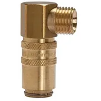 Riegler Temperierkupplung DN 6 mit Außengewindeanschluss, G 1/4 90°