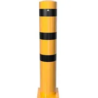 Schake Absperrpfosten Typ 40273BG, ortsfest, Ø 273mm, Gesamtlänge:1500mm, gelb/schwarz