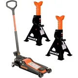 Bahco Wagenheber BH13000 3 t Rangierwagenheber +Doppelkolben +Untergestellböcke