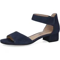 CAPRICE Damen Sandalen mit Absatz aus Leder mit Riemchen, Blau (Ocean Suede), 40.5 EU