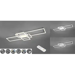 TRIO Leuchten LED Deckenleuchte »MILA«, Leuchtmittel LED-Board   LED fest integriert, Deckenlampe inkl. Fernbedienung, dimmbar, 3000 - 6500K, 105xx42x6,5 cm, weiß, , 60330359-0