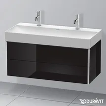 Duravit Waschtischunterschrank 2 Auszüge 98,4 x 39,7 cm Schwarz Hochglanz
