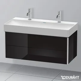Duravit Waschtischunterschrank 2 Auszüge 98,4 x 39,7 cm Schwarz Hochglanz