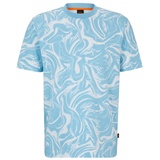 Boss T-Shirt mit Allover-Print Modell 'Ocean', Ocean, L,