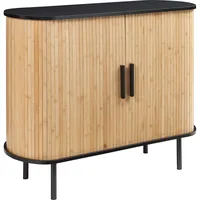 [en.casa] Kommode Tvedestrand 100x40x80 cm Schwarz/Natur