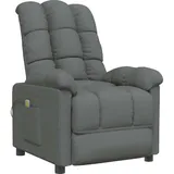vidaXL Massagesessel Dunkelgrau Polyester 99 x 102 x 99 cm Grau mit Fernbedienung