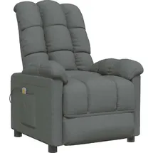 vidaXL Massagesessel Dunkelgrau Polyester 99 x 102 x 99 cm Grau mit Fernbedienung