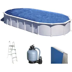 Gre Haiti Ovale 915x470x132cm - Oberirdischer Pool - Eingegrabene Balken