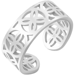 Elli Offen Lebensblume Blume 925 Silber Ringe   Damen 