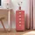 [en.casa] Kökar Schubladenschrank 69 x 28 x 41 cm Wassermelonenrot