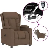 vidaXL Relaxsessel Elektrisch Polyester 96 x 99,5 x 0 cm Braun mit Fernbedienung