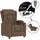 vidaXL Relaxsessel Elektrisch Polyester 96 x 99,5 x 0 cm Braun mit Fernbedienung