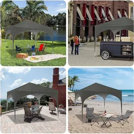 Woltu Faltpavillon 3 x 3 m Grau