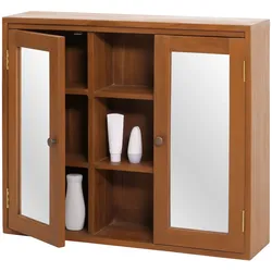 Teak-Spiegelschrank MCW-M85, Badspiegelschrank, hochwertiges B-Grade-Teak (Kernholz, 20-30 Jahre), 70x80x20cm
