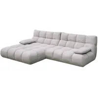KAWOLA Ecksofa VIVIEN silber Cord