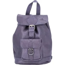 The Skandinavian Brand Mini Leder Rucksack Blau