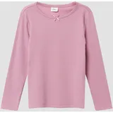 s.Oliver Slim-Fit-Longsleeve aus Rippware mit Schleifendetail - pink - 92/98