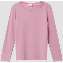 s.Oliver Slim-Fit-Longsleeve aus Rippware mit Schleifendetail - pink - 92/98