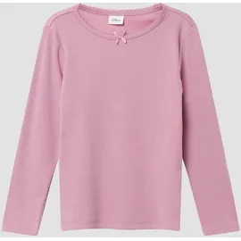 s.Oliver Slim-Fit-Longsleeve aus Rippware mit Schleifendetail - pink - 92/98