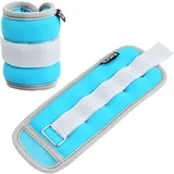 1 Paar Gewichtsmanschetten für Handgelenke Knöchel,0,25/0,5kg Fußgelenkgewichte Set,Gewichtsmanschetten Hand Fuß,Armgewichte Knöchelgewicht für Fitness Laufen Gymnastik Yoga Tanzen (Blau,2x0,25kg)