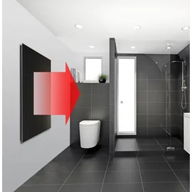 Jollytherm Infrarot Glasheizkörper 880 W schwarz