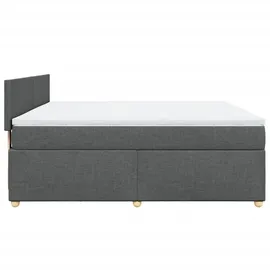 vidaXL Boxspringbett 180 x 200 cm Dunkelgrau