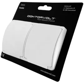 Doktorvolt Doppelsteckdose IP44 Weiß 2 St.
