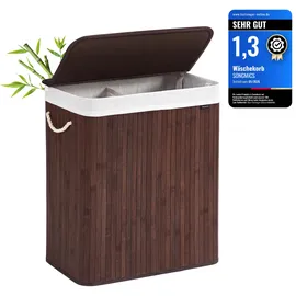 Songmics Wäschekorb 100 L Bambus, braun
