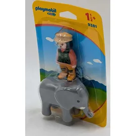 Playmobil 1.2.3 Tierpflegerin mit Elefant 9381