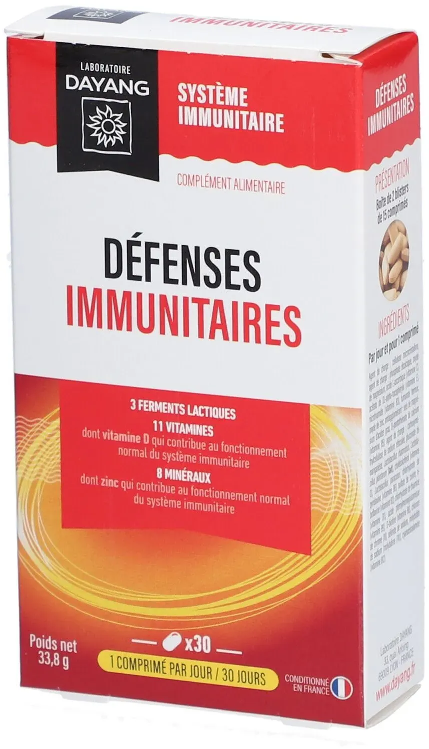 DAYANG COMPRIMÉ DÉFENSES IMMUNITAIRES - Comprimé, complément alimentaire à visée immunitai 30 comprimé(s)