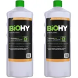 BIOHY Creme Seife (2x1l Flasche) | Hautschonende, rückfettende und geruchsneutrale Handseife PHOSPHATFREI | Ohne Parfüm und Farbstoffe