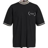 Tommy Hilfiger T-Shirt »LAUREL TIPPED TEE«, schwarz