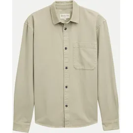 Tom Tailor Relaxed Garment Dye Langarmhemd Beige Abbey Stone S