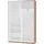 SchlafKONTOR Schwebetürenschrank Heimo/Fast 125 x 196 x 38 cm Beige