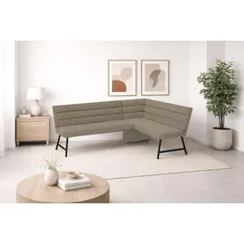 OTTO home Eckbank OTTO HOME "Oregon Küchenbank, Polsterbank, Esszimmerbank, 177x140 cm", grau, B:177cm H:90cm T:140cm, Massivholz, Metall, Polyester, Sitzbänke, Eckbank, Moderne Bank und Farben, Sitzplatzanzahl: 4/5, Frei in Raum stellbar