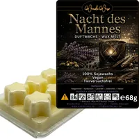 WonderWax Duftwachs Wax Melts für Duftlampe, 6 Sterne Duftmelt Wachsmelt Sojawachs Duftwachs Würfel für Raumdüfte, Wachs Duftöl Winter Indoor Schmelzen für Aromalampe Die Nacht des Mannes