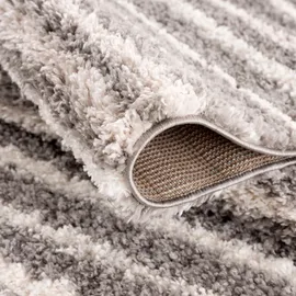 Carpet City Pulpy 520 Fransenteppich 160 x 230 cm Grau