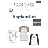 Fadenkäfer Papierschnittmuster Raglanshirt Damen