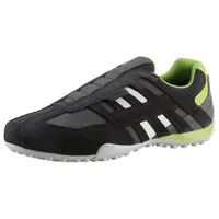 GEOX Uomo Snake B Sneaker, Graphite/Lime Green, 47 EU