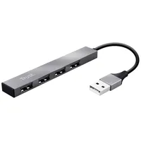 Trust Halyx USB-Hub, 4x USB-A 2.0, USB-A 2.0 [Stecker] (23786)