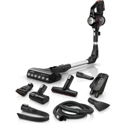 BOSCH Akku-Stielstaubsauger »Unlimited 7 BKS711XXL, Knickrohr, Hygiene-Filter, 10 J. Motorgarantie«, LED-Licht, hohe Saugkraft, lange Laufzeit, Mini-Turbo-Düse, schwarz BOSCH silberfarben/schwarz