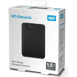 Western Digital Elements Portable 1.5 TB USB 3.0 WDBU6Y0015BBK-WESN