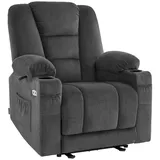 MCombo Fernsehsessel elektrisch verstellbar, Relaxsessel mit Liegefunktion, tv Sessel mit Massage & Wärmefunktion, usb & Getränkehalter,