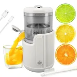 Elektrische Zitruspresse, Auslaufsicher, über USB Wiederaufladbar, 360-Grad-Motor-Saftpresse, 500 Ml, Tragbare Mini-Entsafter-Maschine für Orange, Zitrone, Limette, Grapefruit