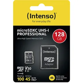 Intenso microSD UHS-I Professional + SD-Adapter 128 GB