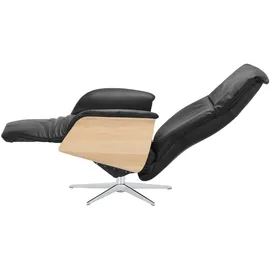Nils Olsen Relaxsessel Frederik Kunstleder 78 x 113 x 79 cm schwarz mit verstellbarer Fußstütze