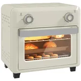 Minibackofen mit Umluft 10L 2 in 1 Mini Ofen mit Ofenrost, Backblech, Edelstahl