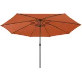 vidaXL Sonnenschirm mit LED Ø 400 cm terracotta
