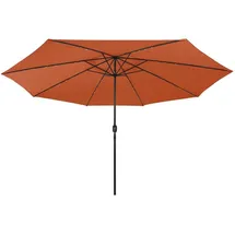 vidaXL Sonnenschirm mit LED Ø 400 cm terracotta