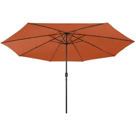 vidaXL Sonnenschirm mit LED Ø 400 cm terracotta